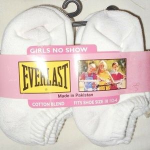 Vintage 5 Pair White Pink Low Cut No Show Ankle